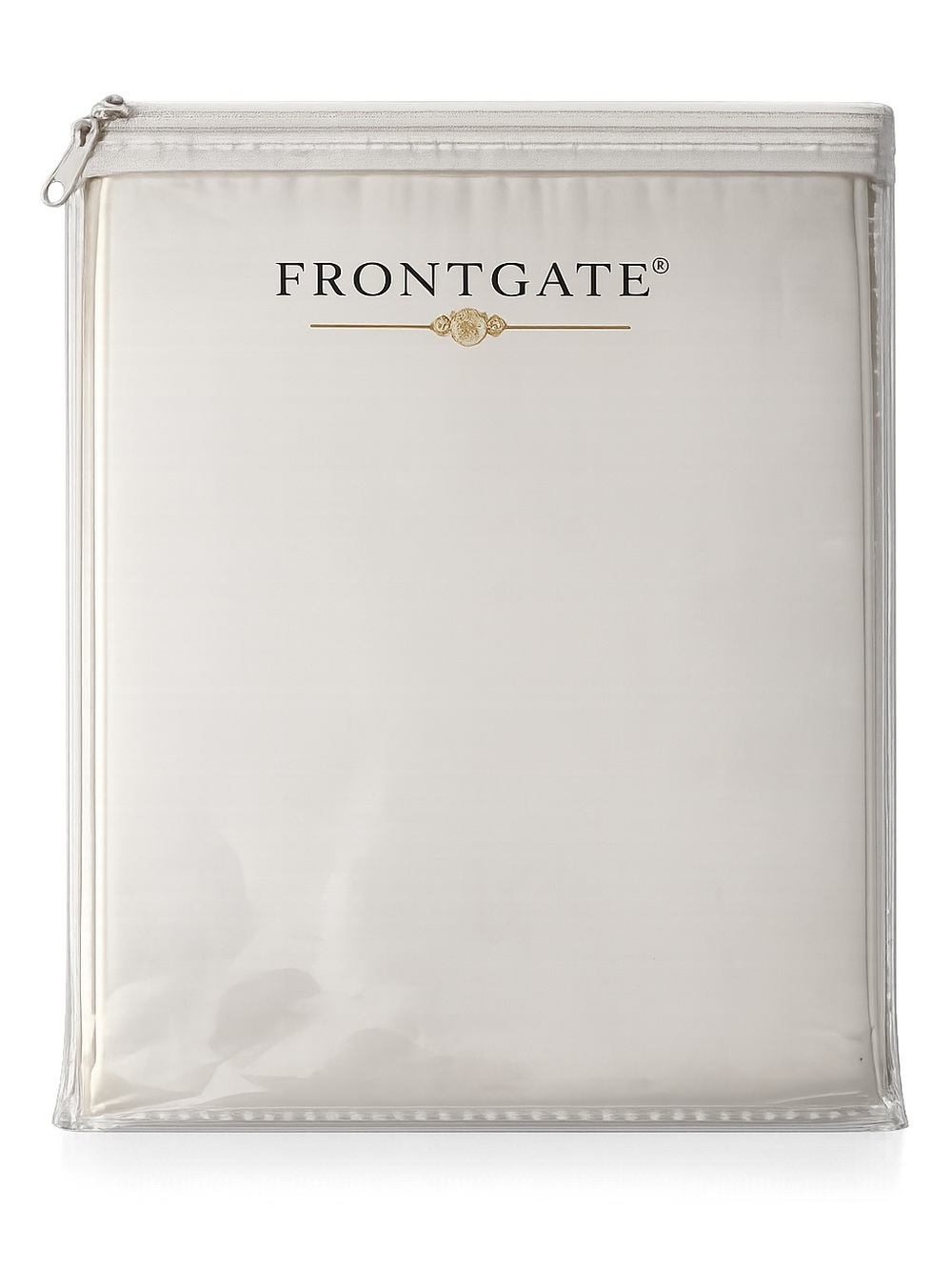Cream Zippered Storage Bag
